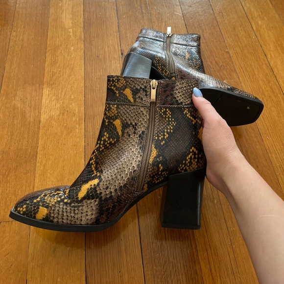 Franco Sarto Snakeskin Booties - Picture 2 of 4